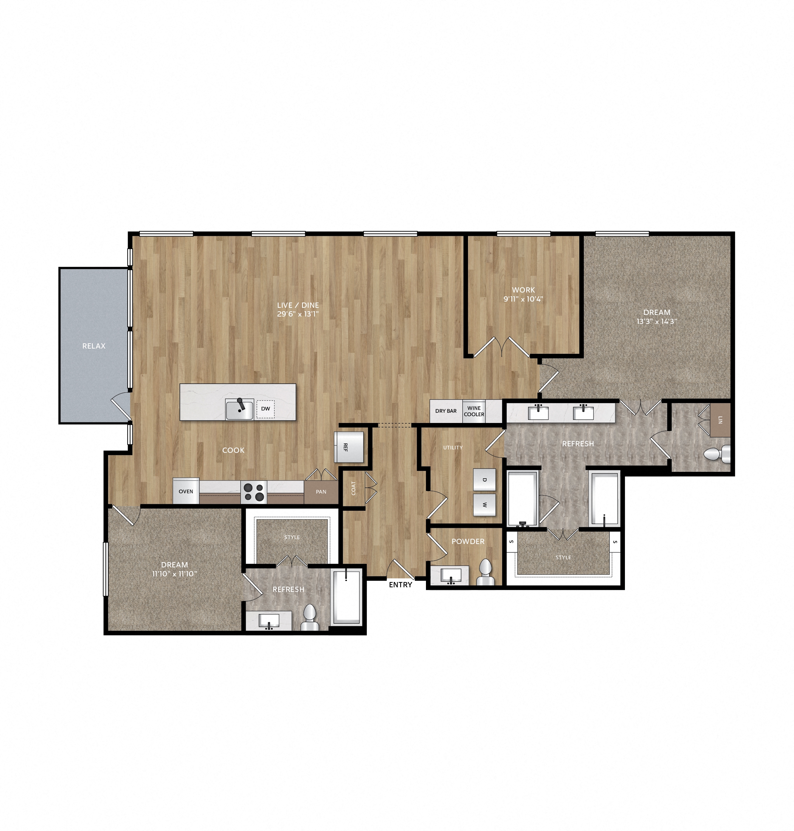 833 Van Cliburn Way 1-3 Beds Apartment for Rent - Photo Gallery 26